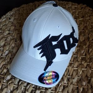Fox Racing White Flexfit Hat